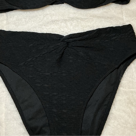 Victoria Secret Black Textured Bikini Set - Picture 2 of 9